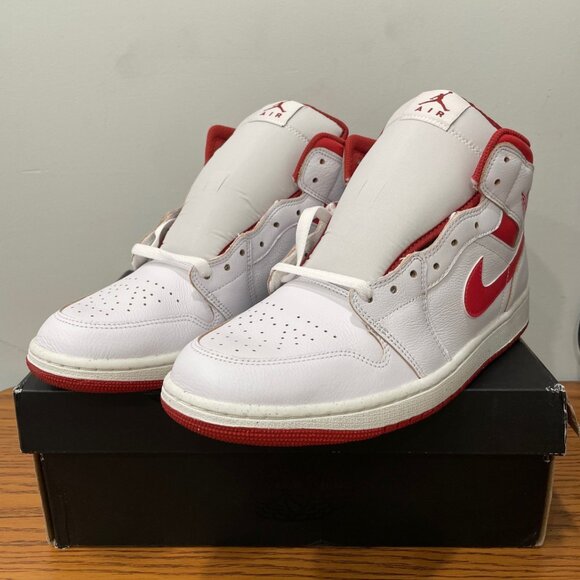 Nike Air Jordan 1 Mid Se Men's Size 11 (White Dune Red) - Picture 2 of 9